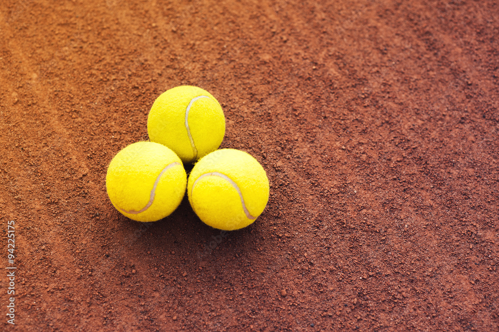 Close up of tennis balls