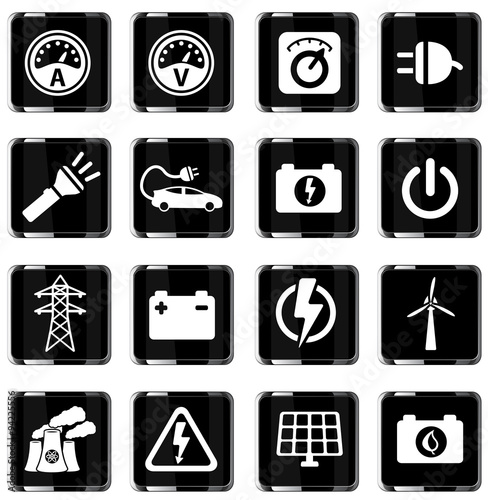 Electricity simply icons