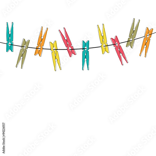  Colorful cartoon clothespins 
