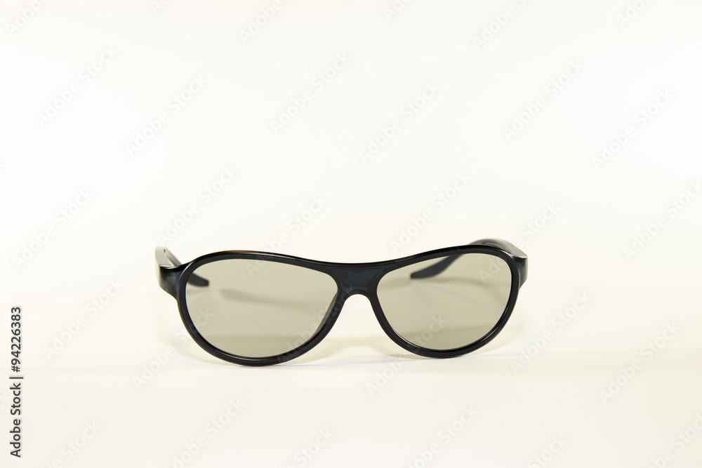 Glasses on white background