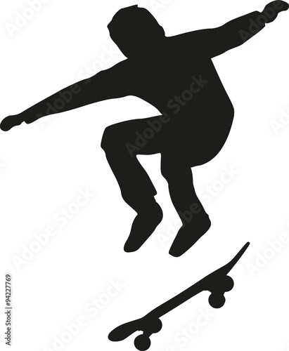 Skateboard freestyle jumping