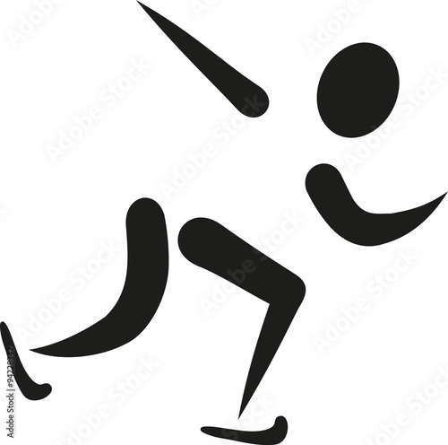 Speed skating icon