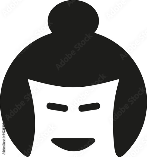 Japanese sumo face icon