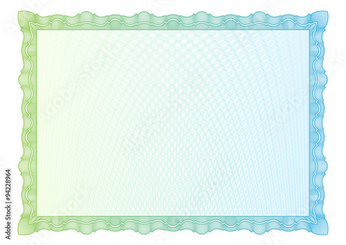 Vintage Certificate. Template diplomas, currency.