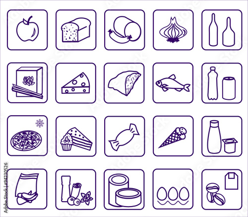Supermarket icons