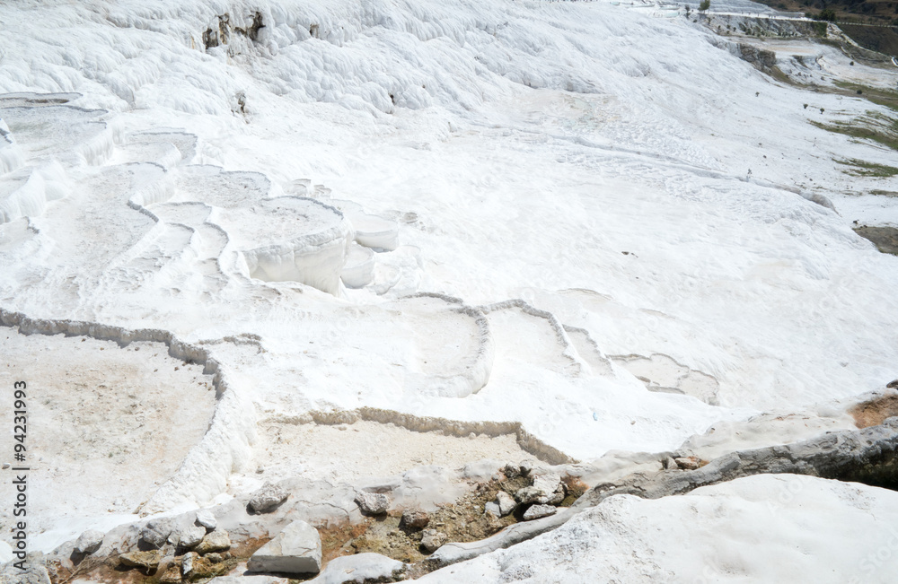 Natural travertine pools and terraces at Pamukkale ,Turkey Natural travertine pools and terraces at Pamukkale ,Turkey