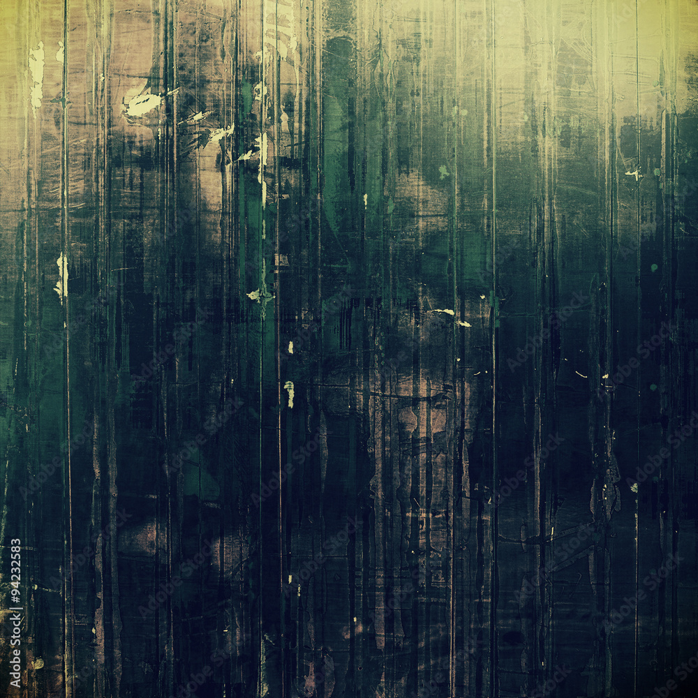 Naklejka premium Grunge aging texture, art background. With different color patterns: yellow (beige); brown; blue; green