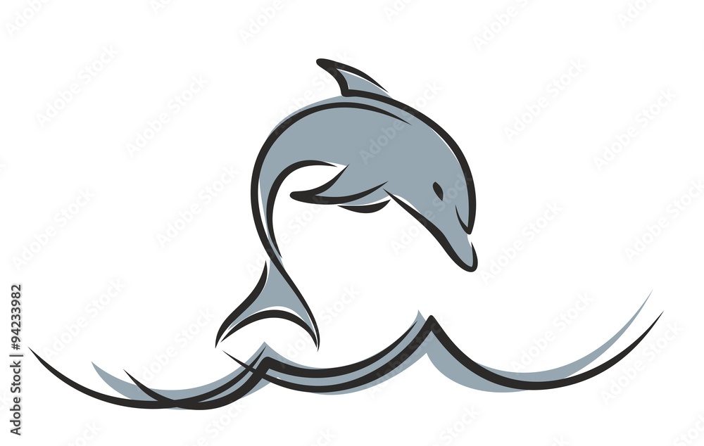 Naklejka premium dolphin Jump.