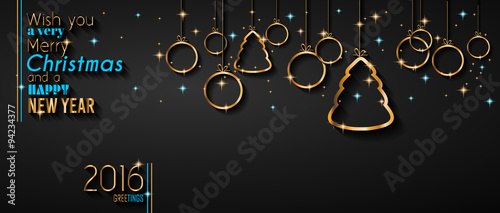 2016 Happy New Year Background for your Greetings Card.