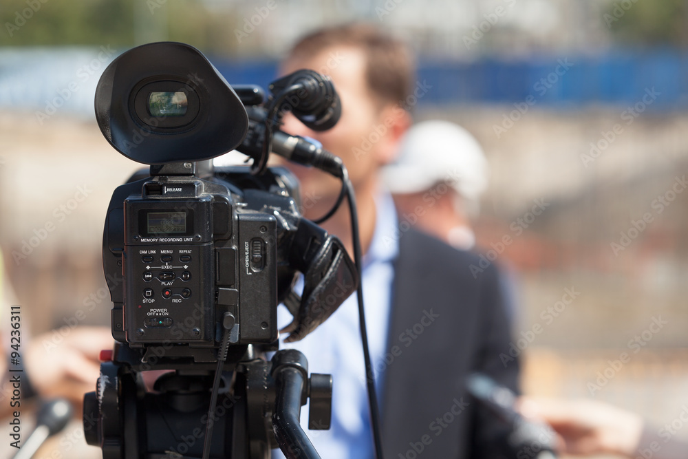 News conference. Media interview. News conference. Media interview.