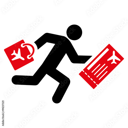 Late Passenger Flat Icon