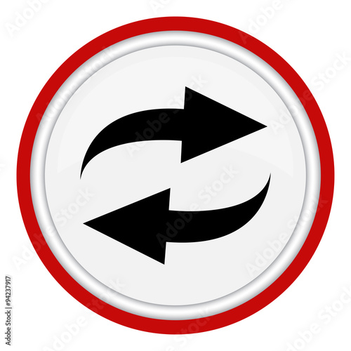 Free Download Round vector icon with two arrows. Circulation. - GFXLoad