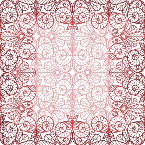 Red Ornamental Seamless Pattern