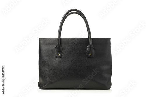 women's leather handbag, isolated on white