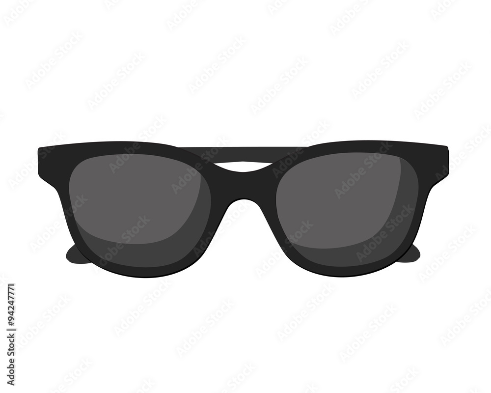 Vector black sunglasses. Vector black sunglasses.