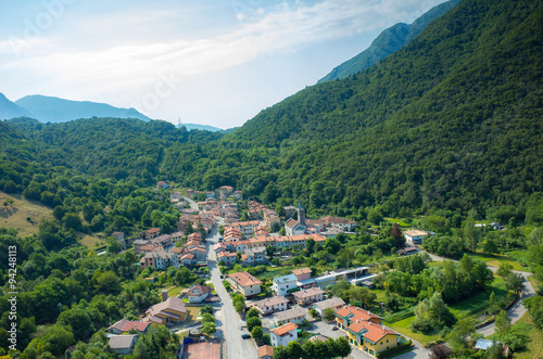 Aerial view on Prato Carnico © Stockr