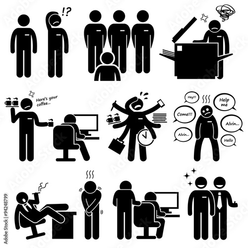 Intern Internship New Employee Staff at Office Workplace Pictogram