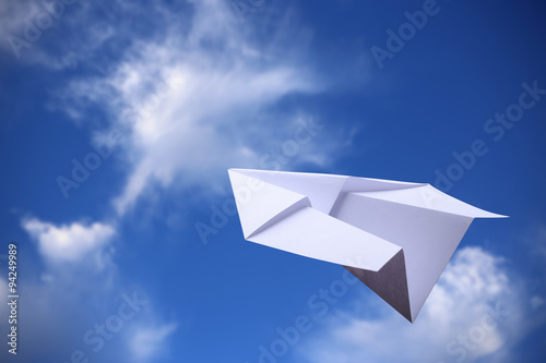 Paper Plane With Blue Sky