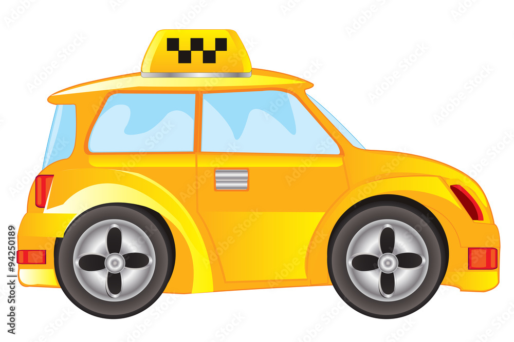 Car taxi on white background Car taxi on white background