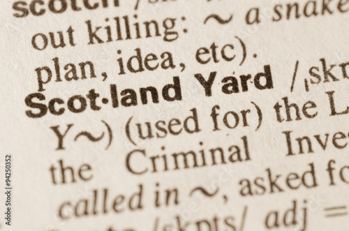 Dictionary definition of words Scotland Yard