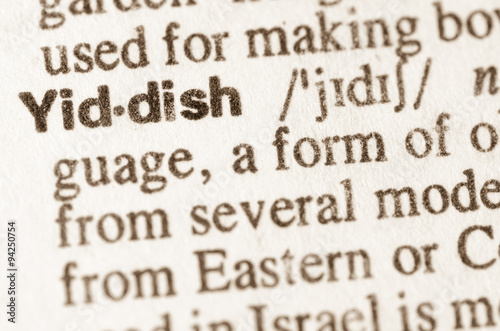 Dictionary definition of word Yiddish