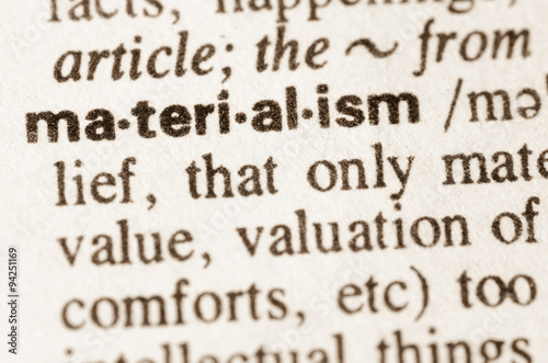 Dictionary definition of word materialism