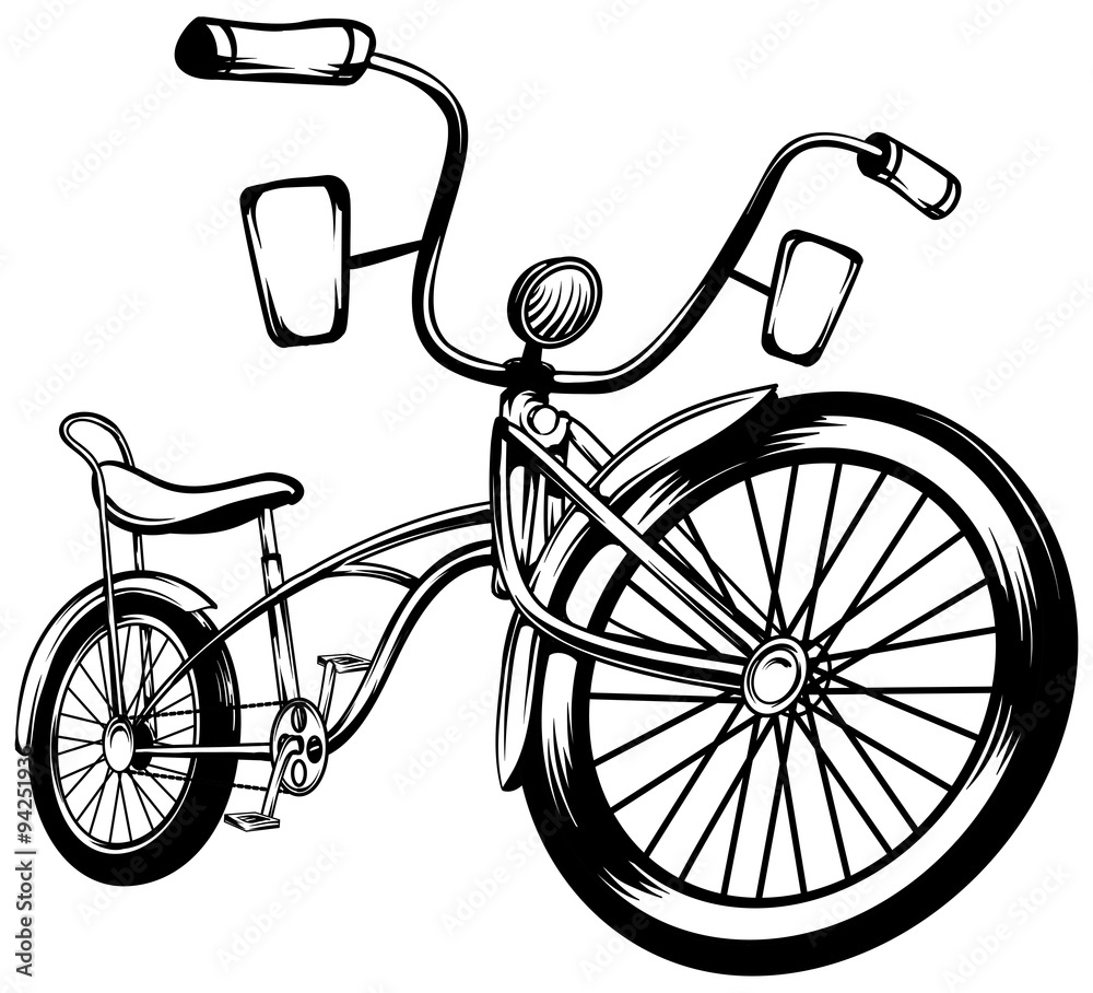 Lowrider Bike vector de Stock | Adobe Stock