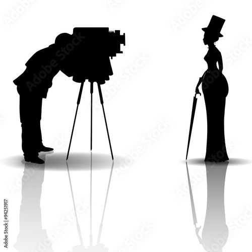Photographer and model