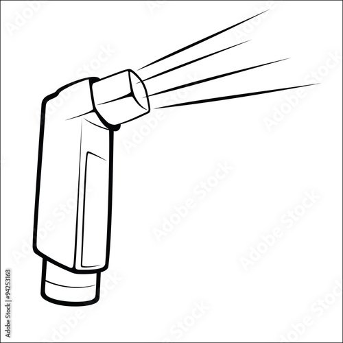 Asthma inhalator sketch