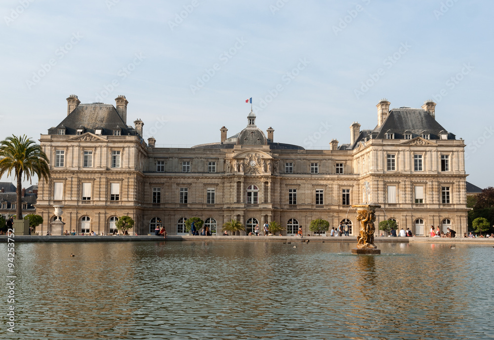  the Luxembourg Garden in Paris. Luxembourg Palace is the official residence of  the French Senate.