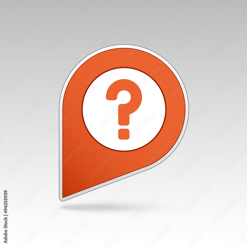 Question mark pin map icon. Map pointer, markers. Question mark pin map icon. Map pointer, markers.