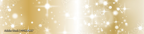 Schnee Sterne Gold Creme Beige Banner
