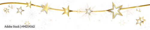 Star Stars Stern Sterne Band Banner Gold Hintergrund Weihnachten