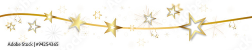 Star Stars Stern Sterne Band Banner Gold Hintergrund Weihnachten
