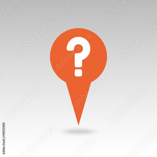 Question mark pin map icon. Map pointer  markers. 