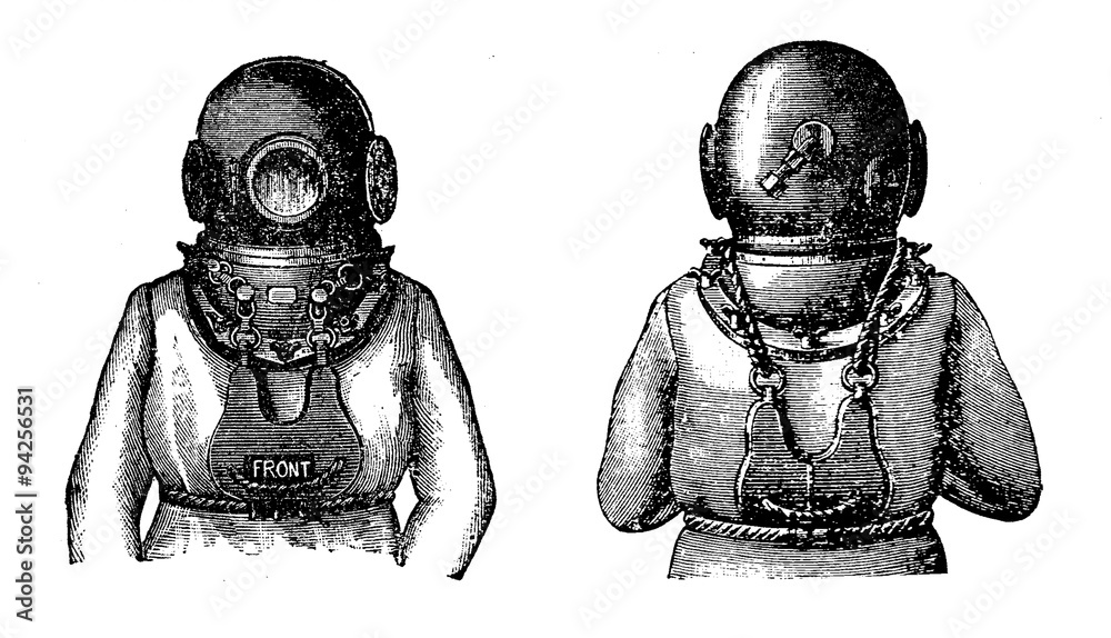 Old Diving Suit Drawing