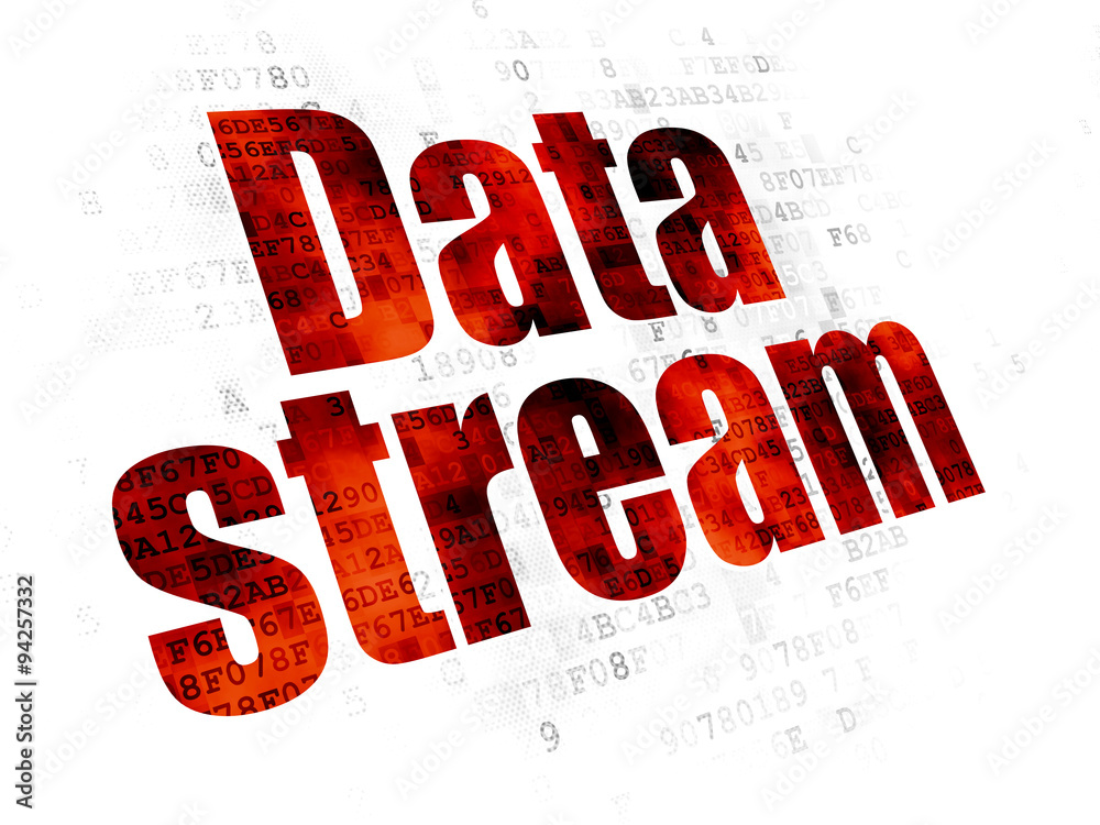 Data concept: Data Stream on Digital background Data concept: Data Stream on Digital background