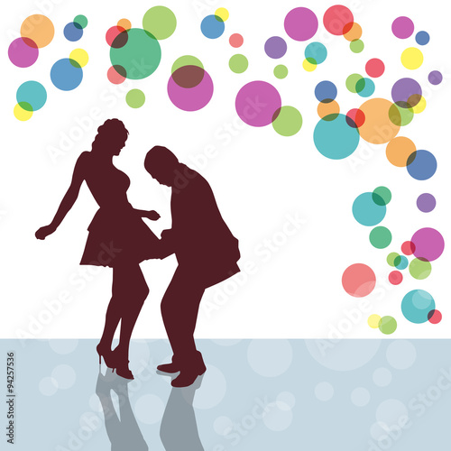 Vector invitation,  vintage dance background