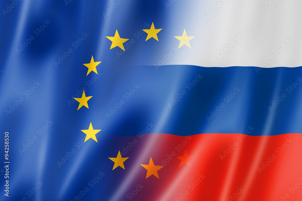 Europe and Russia flag Europe and Russia flag