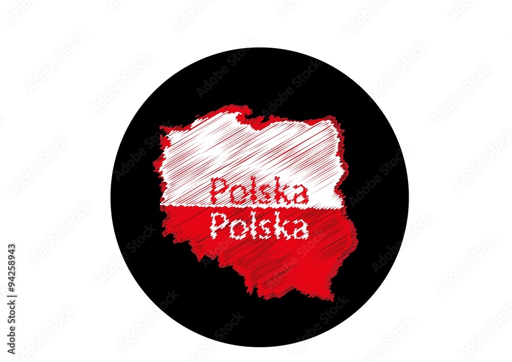 Polska,Husaria, mapa - obrazy, fototapety, plakaty 