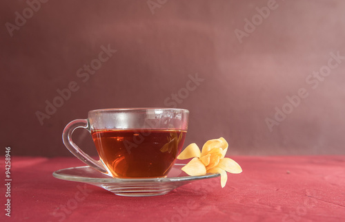 Cherry hot herbal tea. 