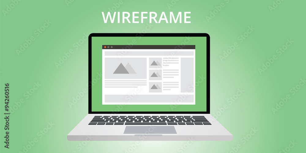 website wireframe development use computer notebook website wireframe development use computer notebook