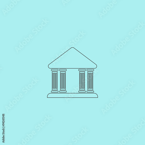 court building vector icon
