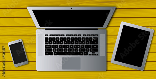 Phone, laptop, tablet pc