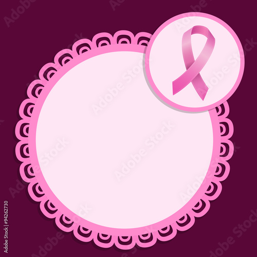 Pink ribbon breast cancer awareness background