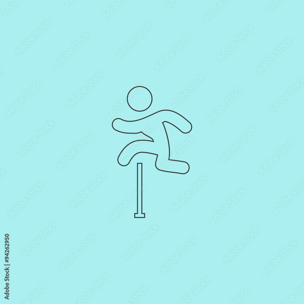 man figure jumping over obstacles man figure jumping over obstacles