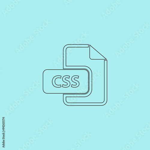 Css file icon vector.