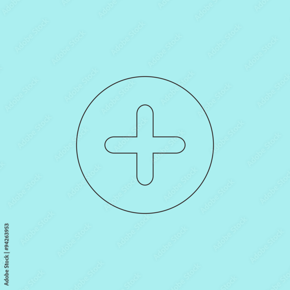 Obraz premium Plus circle icon