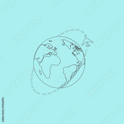 Air travel destination icon