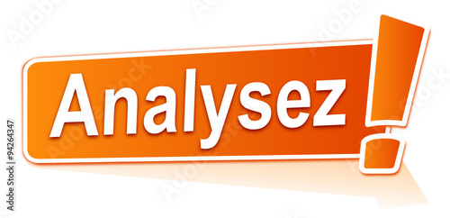 analysez sur étiquette orange